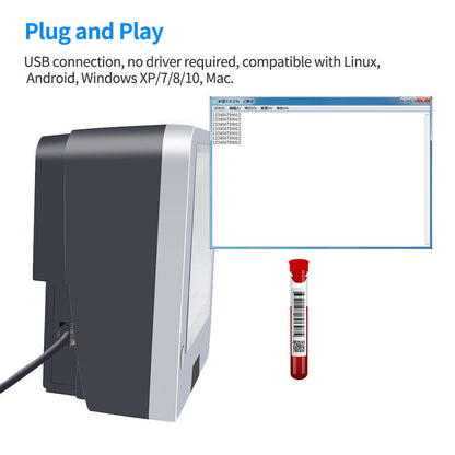 Aibecy Hand-Free Wired Barcode Scanner 1D/2D/QR Omnidirectional Bar Code I2G7