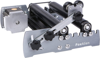 FoxAlien R57 - Módulo de grabado de rodillo giratorio de eje Y para objetos cilíndricos, superficie curvada para FoxAlien 4040-XE CNC Router máquina de grabado
